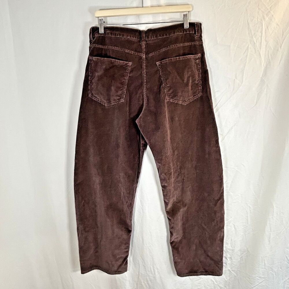 Madewell The Balloon Pant in Corduroy Brown Sz 32 Dark Carob Wide Leg - Picture 3 of 15